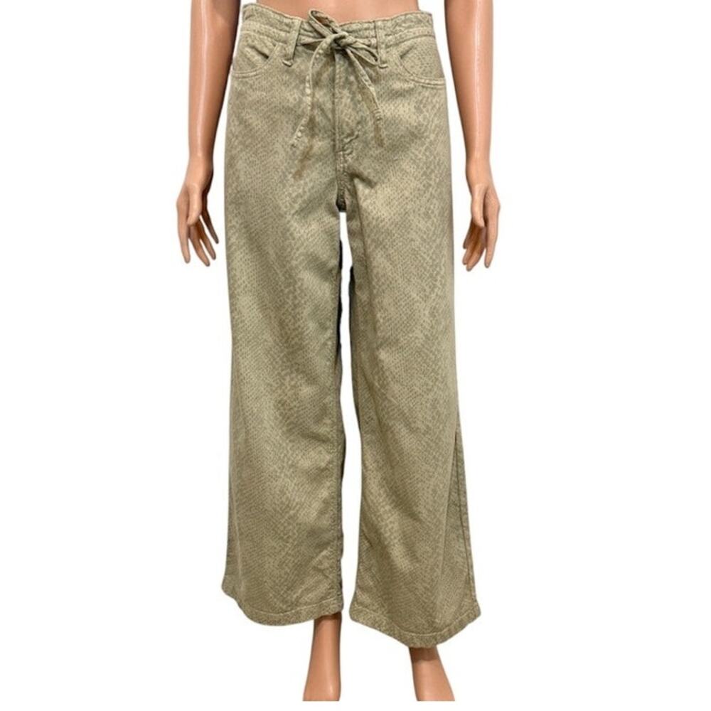 American Eagle 2 Ultra Wide leg cinch waist denim pant P3 3592